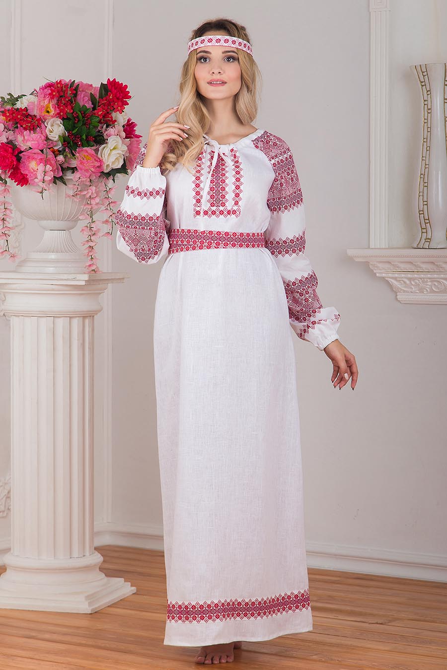 A playful frame from Women in Slavic costumes — online in Medan